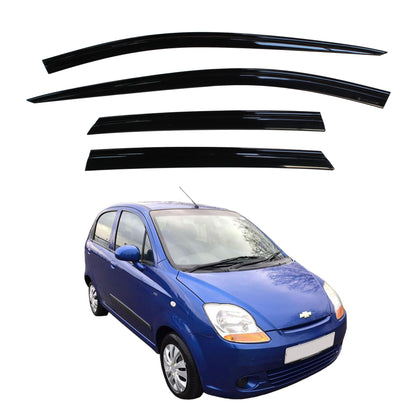 Auto Clover Wind Deflectors Set for Chevrolet Matiz 2005 - 2010 (4 pieces)