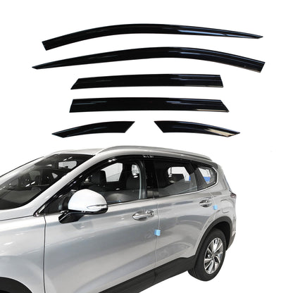 Auto Clover Wind Deflectors Set for Hyundai Santa Fe 2019 - 2023 (6 pieces)