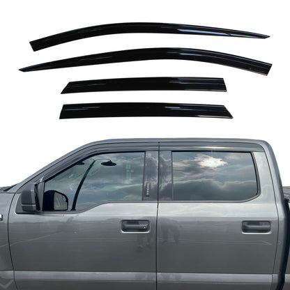 Auto Clover Wind Deflectors Set for Ford F150 2014+ Double Cab (4 pieces)