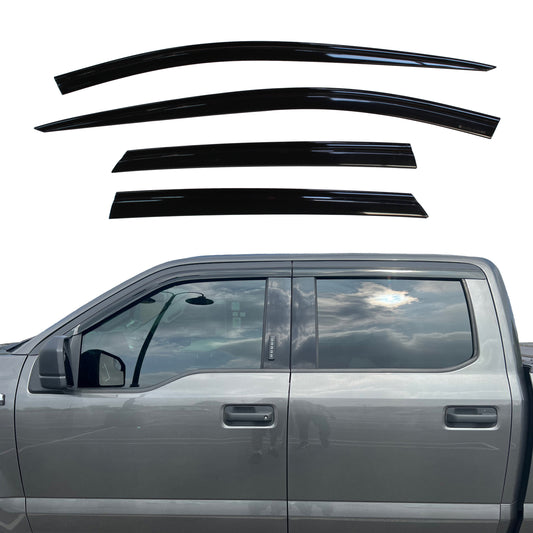 Auto Clover Wind Deflectors Set for Ford F150 2014+ Double Cab (4 pieces)