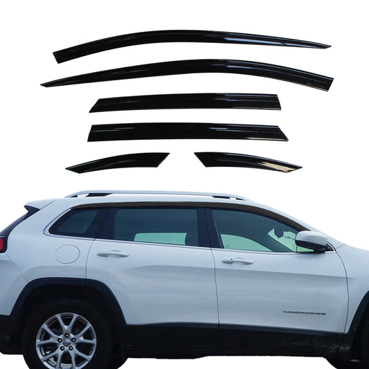Auto Clover Wind Deflectors Set for Jeep Cherokee 2014+ (6 pieces)