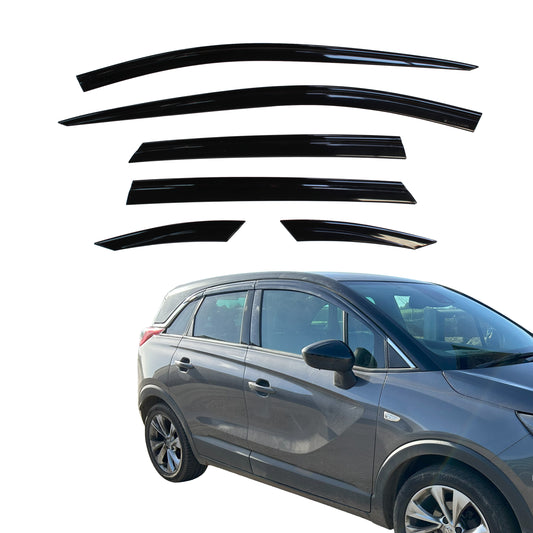 Auto Clover Wind Deflectors Set for Vauxhall Opel Crossland X 2017+ (4 pieces)