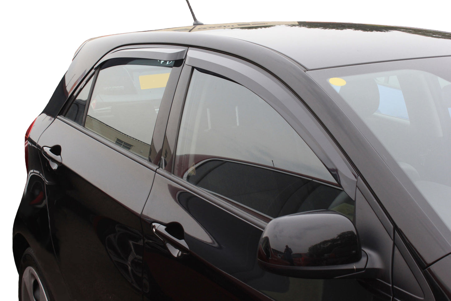 Auto Clover Wind Deflectors Set for Kia Picanto 2012 - 2016  (4 pieces)