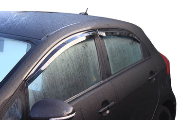 Auto Clover Wind Deflectors Set for Kia Rio 2012 - 2016 (4 pieces)