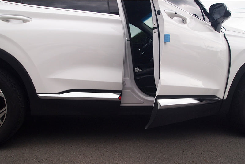 Auto Clover Chrome Side Skirt Door Trim Set for Hyundai Santa Fe 2019 - 2023
