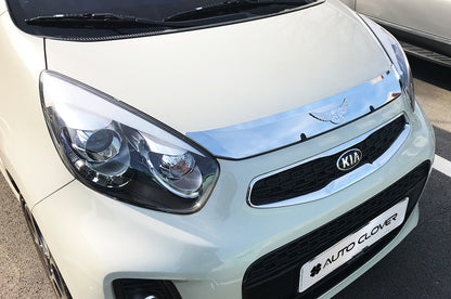 Auto Clover Chrome Bonnet Guard Protector for Kia Picanto 2012 - 2016