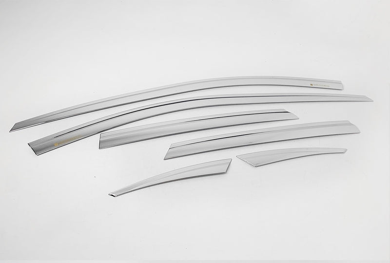 Auto Clover Chrome Wind Deflectors Set for Renault Captur 2020+ (6 pieces)