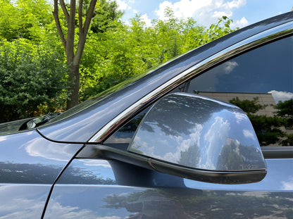 Auto Clover Chrome Wind Deflectors Set for Tesla Model Y 2020+ (4 pieces)