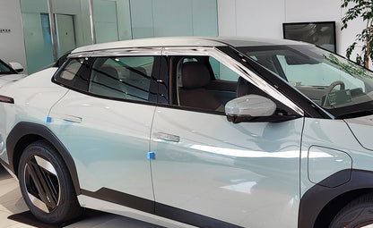 Auto Clover Chrome Wind Deflectors Set for Kia EV4 2025+ (6 pieces)