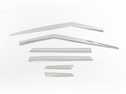 Auto Clover Chrome Wind Deflectors Set for Kia EV4 2025+ (6 pieces)