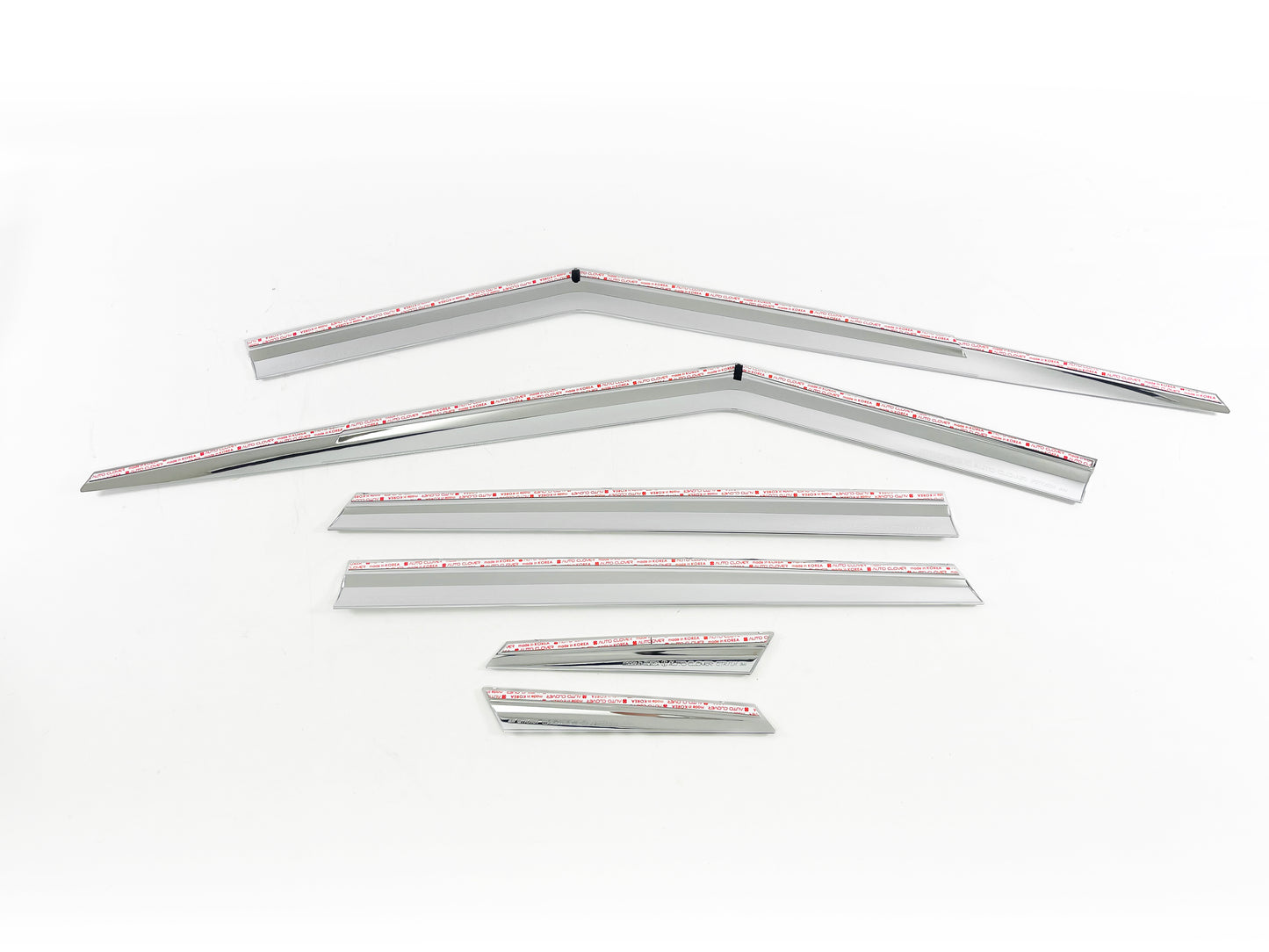 Auto Clover Chrome Wind Deflectors Set for Kia EV4 2025+ (6 pieces)
