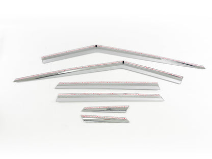 Auto Clover Chrome Wind Deflectors Set for Kia EV4 2025+ (6 pieces)