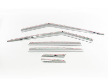 Auto Clover Chrome Wind Deflectors Set for BYD Sealion 5 2024+ (6 pieces)