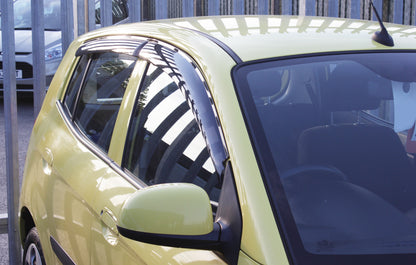 Auto Clover Wind Deflectors Set for Kia Picanto 2004 - 2009 (4 pieces)