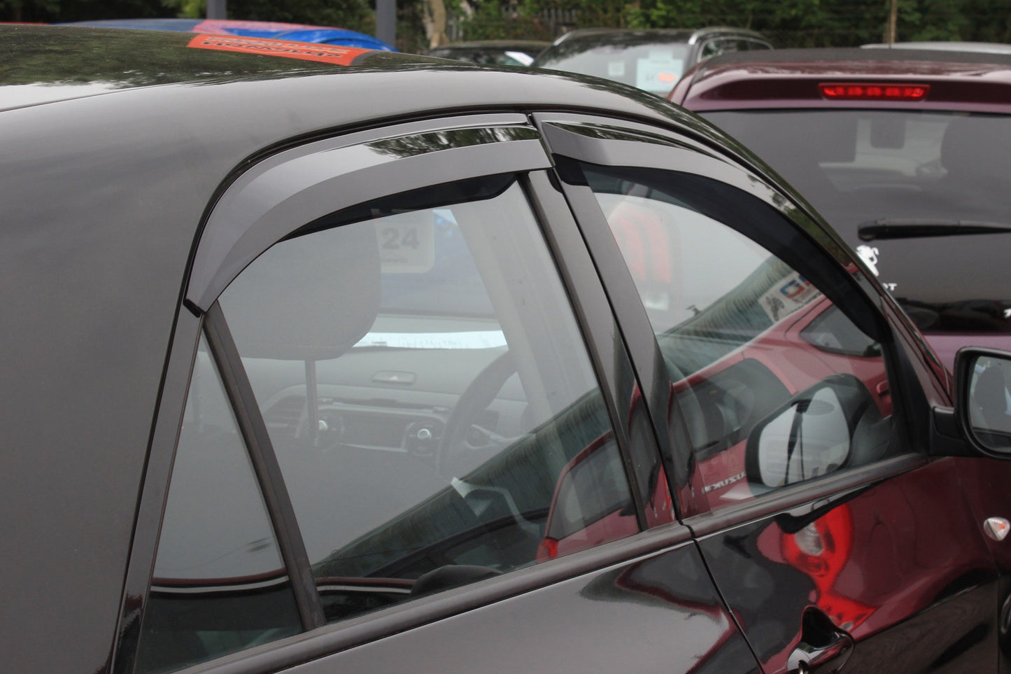 Auto Clover Wind Deflectors Set for Kia Picanto 2012 - 2016  (4 pieces)