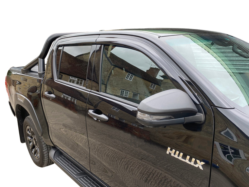 Auto Clover Wind Deflectors Set for Toyota Hilux 2016+ Double Cab (4 pieces)
