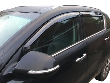 Auto Clover Wind Deflectors Set for Kia Sportage 2010 - 2015 (4 pieces)