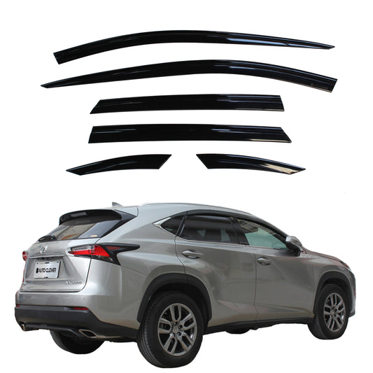 Auto Clover Premium Wind Deflectors Set for Lexus NX 2014 - 2021 (6 pieces)