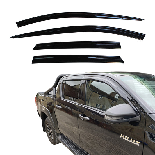 Auto Clover Wind Deflectors Set for Toyota Hilux 2016+ Double Cab (4 pieces)