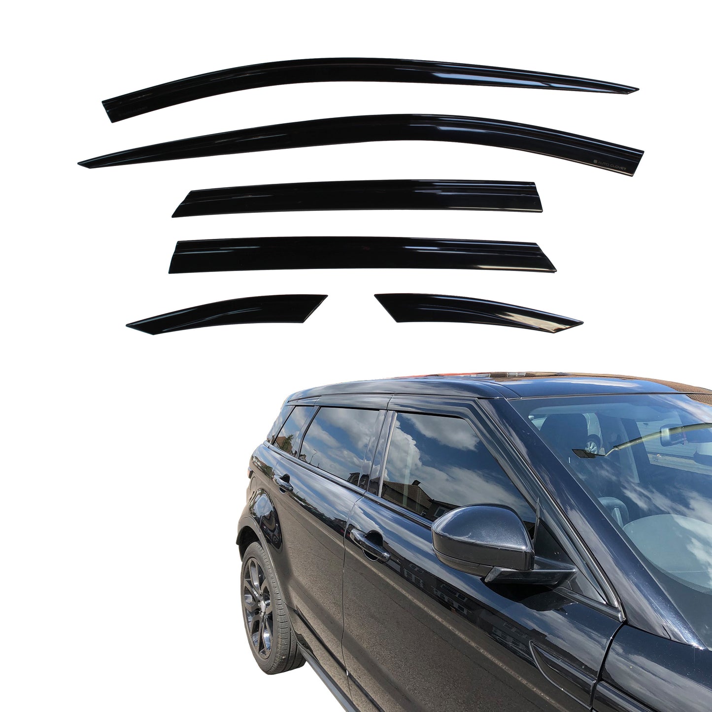 Auto Clover Wind Deflectors for Range Rover Evoque 2011 - 2018 (6 piece)