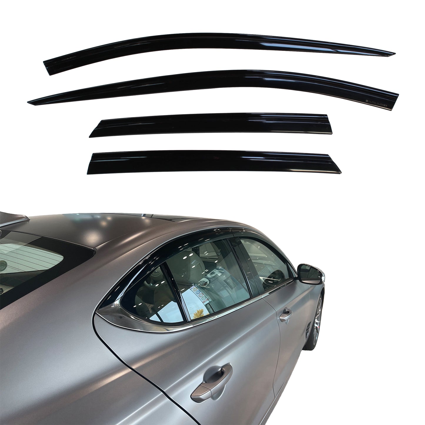 Auto Clover Premium Wind Deflectors Set for Genesis G70 2017+ (4 pieces)