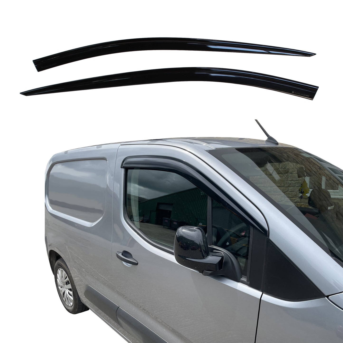 Auto Clover Wind Deflectors Set for Citroen Berlingo 2018+ MK3 (2 Pieces)