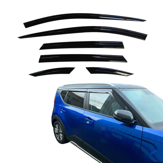 Auto Clover Wind Deflectors Set for Kia Soul 2020+ (6 pieces)