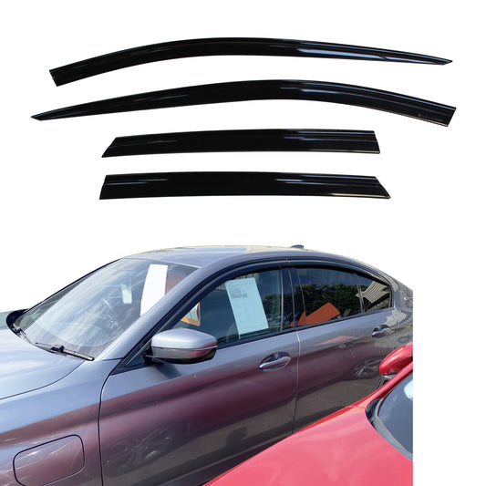 Auto Clover Wind Deflectors Set for BMW 5 Series Saloon 2017 - 2023 (4 pieces)