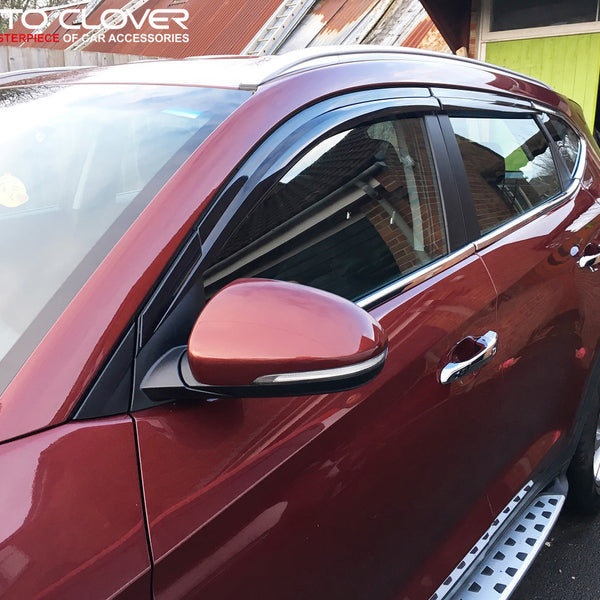 Windabweiser Außenmontage für Hyundai Tucson 2015-2020 CT 5 Türen - 4  Stk. Vorderseite und hinten