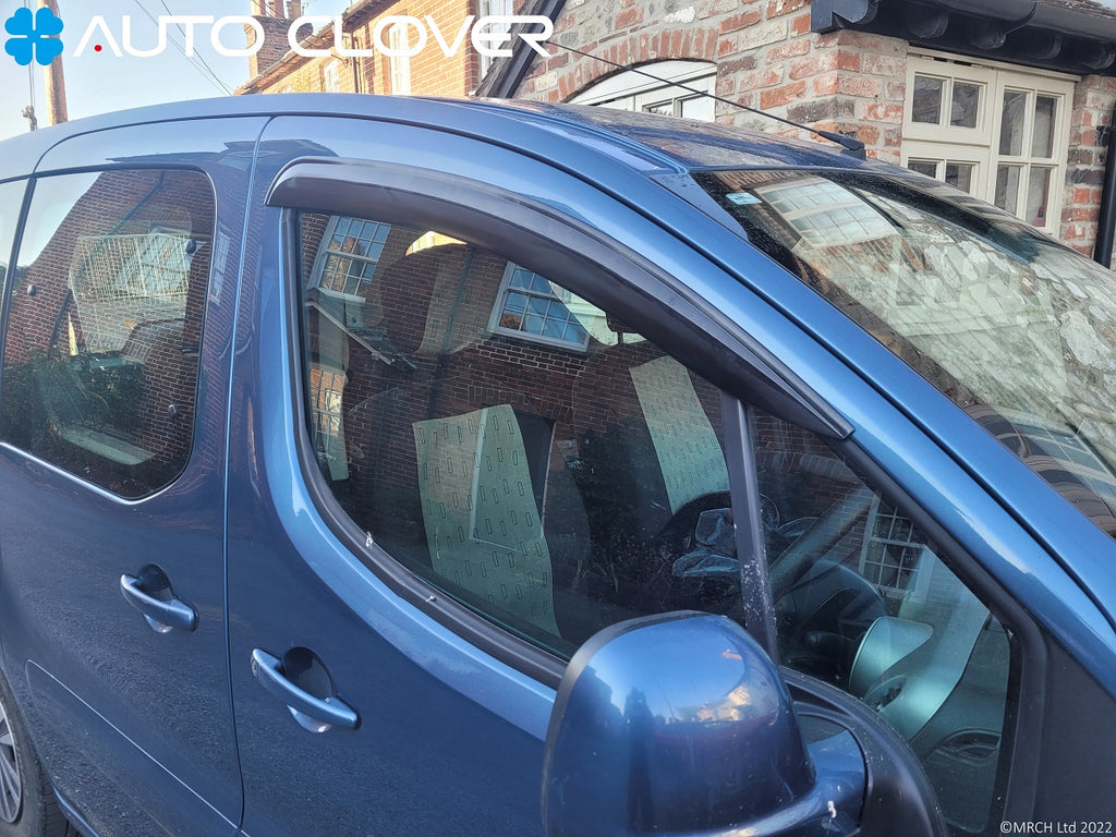 Auto Clover Wind Deflectors Set for Citroen Berlingo 2008 2018 MK2