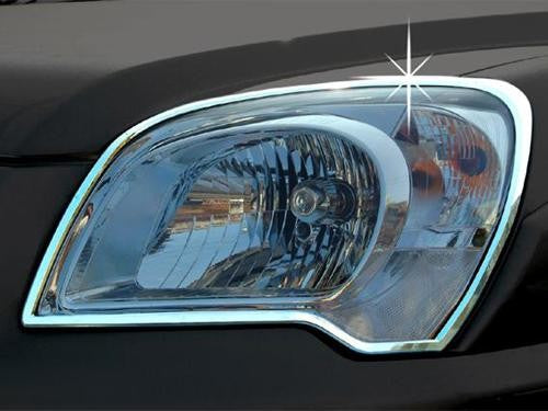 Auto Clover Chrome Headlight Surround Trim Set for Kia Sportage 2009 - 2010