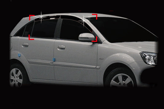 Auto Clover Wind Deflectors Set for Kia Rio 2010 - 2011 (4 pieces)