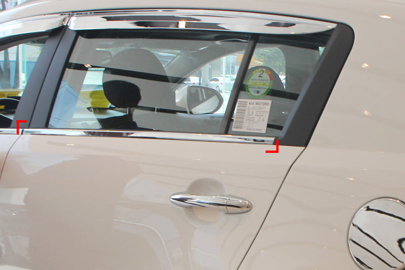 Auto Clover Chrome Side Window Frame Trim Cover Set for Kia Sportage 2010 - 2015