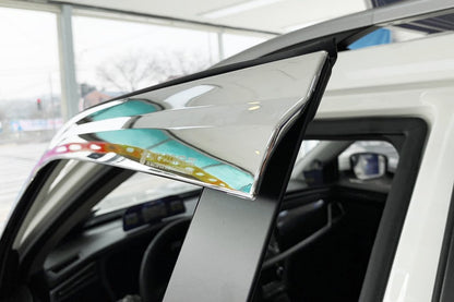 Auto Clover Chrome Wind Deflectors Set for Ssangyong KGM Korando 2019+ (6 pieces)