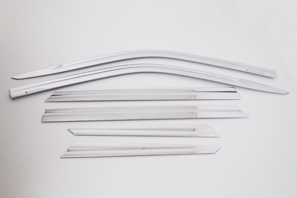 Auto Clover Chrome Wind Deflectors Set for Ssangyong KGM Korando 2019+ (6 pieces)