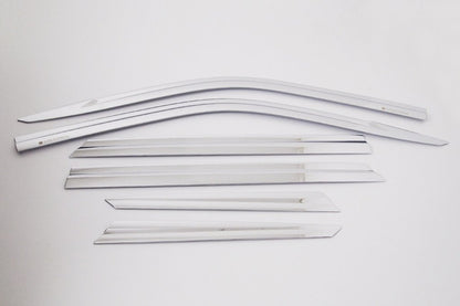 Auto Clover Chrome Wind Deflectors Set for Ssangyong KGM Korando 2019+ (6 pieces)