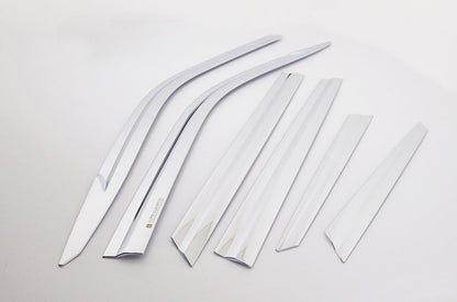 Auto Clover Chrome Wind Deflectors Set for Ssangyong KGM Korando 2019+ (6 pieces)