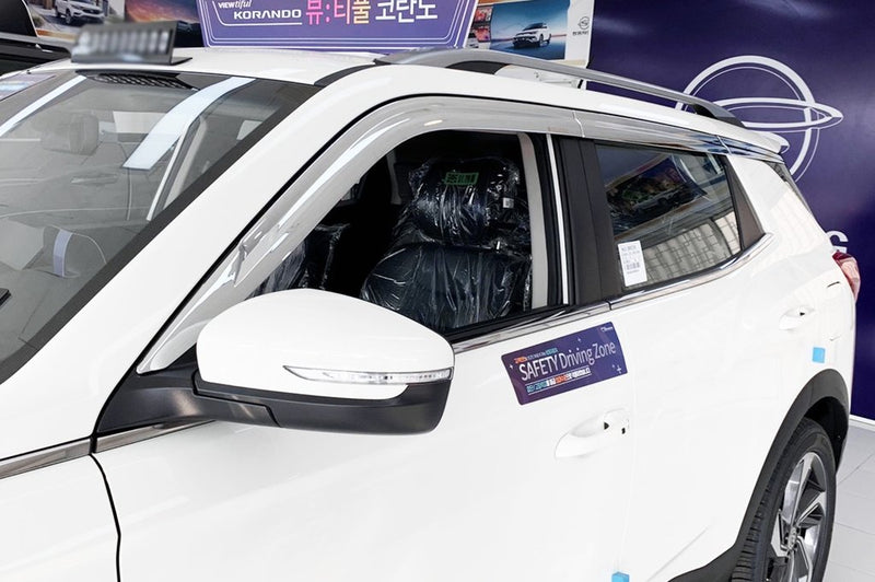 Auto Clover Chrome Wind Deflectors Set for Ssangyong Korando 2019+ (6 pieces)