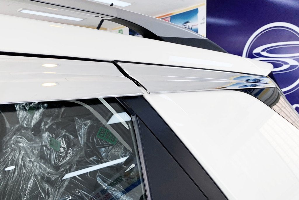 Auto Clover Chrome Wind Deflectors Set for Ssangyong KGM Korando 2019+ (6 pieces)