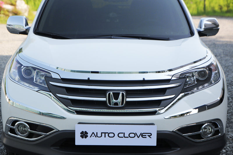Auto Clover Chrome Bonnet Guard Protector Set for Honda CRV 2012 - 2017