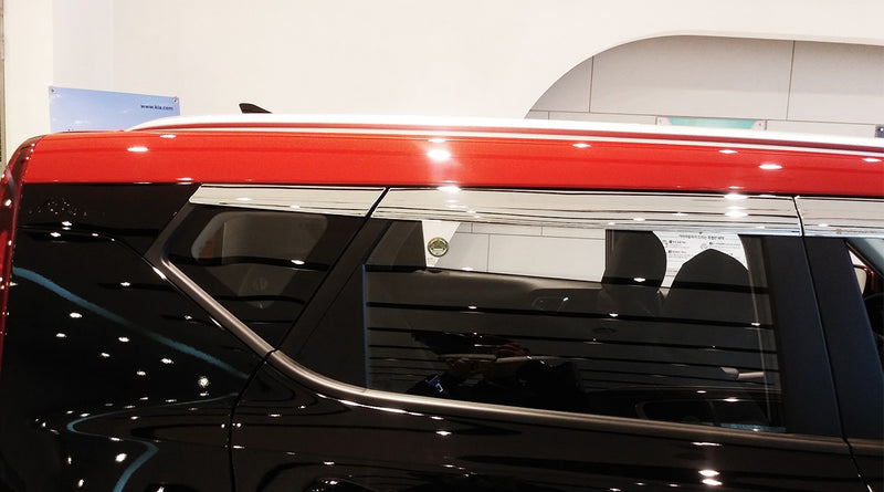 Auto Clover Chrome Wind Deflectors Set for Kia Soul 2020+ (6 pieces)