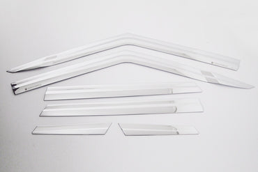 Auto Clover Chrome Wind Deflectors Set for Kia Soul 2020+ (6 pieces)