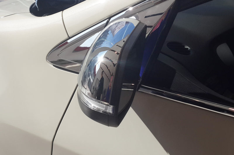 Auto Clover Chrome Wing Mirror Trim Set for Kia Picanto 2012 - 2016