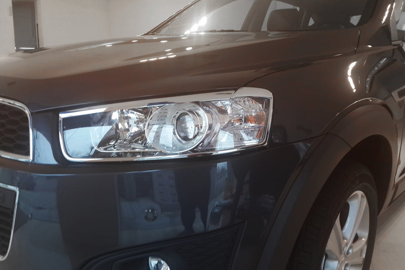 Auto Clover Chrome Headlight Lamp Surrounds Trim Set for Chevrolet Captiva 2011+