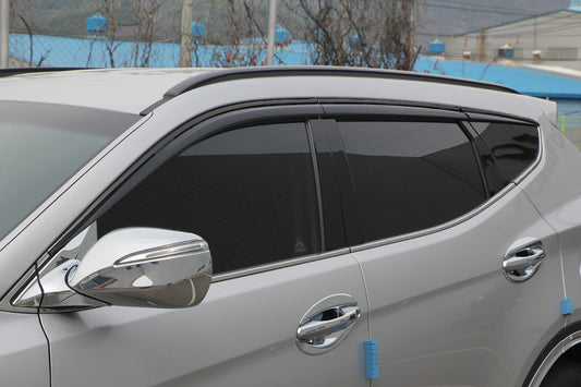 Auto Clover Wind Deflectors Set for Hyundai Santa Fe 2013 - 2018 (6 pieces)