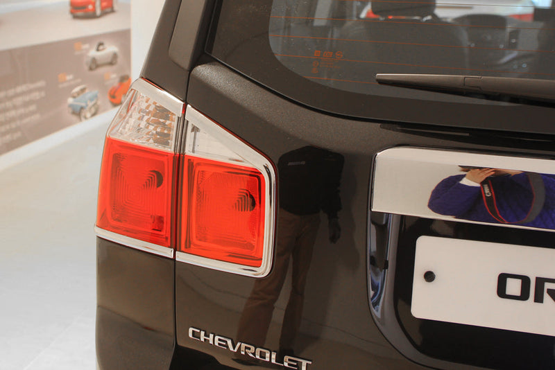 Auto Clover Chrome Tail Light Surrounds Trim Set for Chevrolet Orlando
