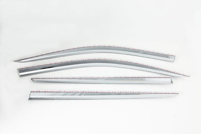 Auto Clover Chrome Wind Deflectors Set for Renault Zoe 2012+ (4 pieces)