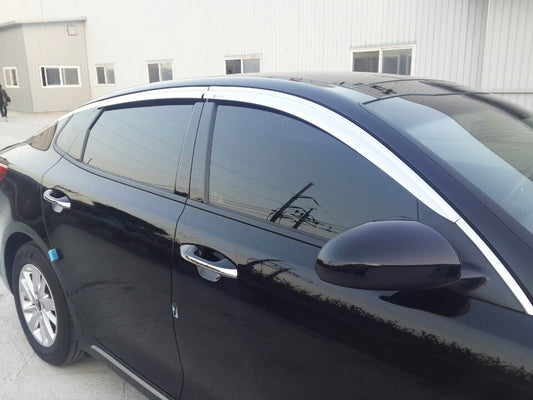 Auto Clover Chrome Wind Deflectors Set for Kia Optima 2016+ (4 pieces)