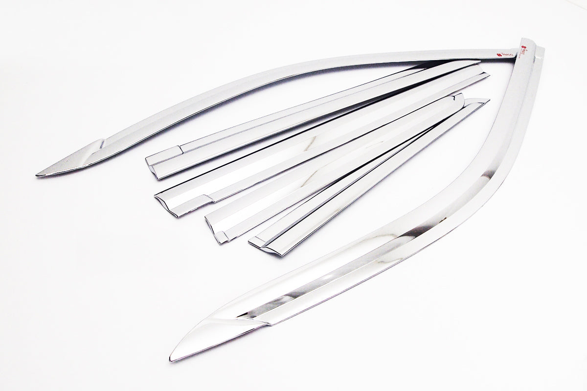 Auto Clover Chrome Wind Deflectors for Toyota Land Cruiser 150 2009+ 6pcs