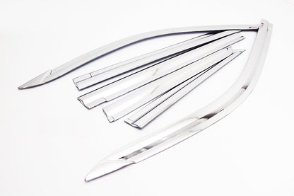 Auto Clover Chrome Wind Deflectors for Toyota Land Cruiser 150 2009+ 6pcs